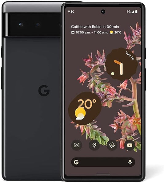 Google Pixel 6 (5G) 128GB Unlocked - Stormy Black (Renewed)